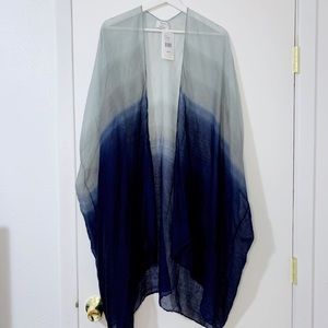 Blue Beach Shawl Cover Up Wrap